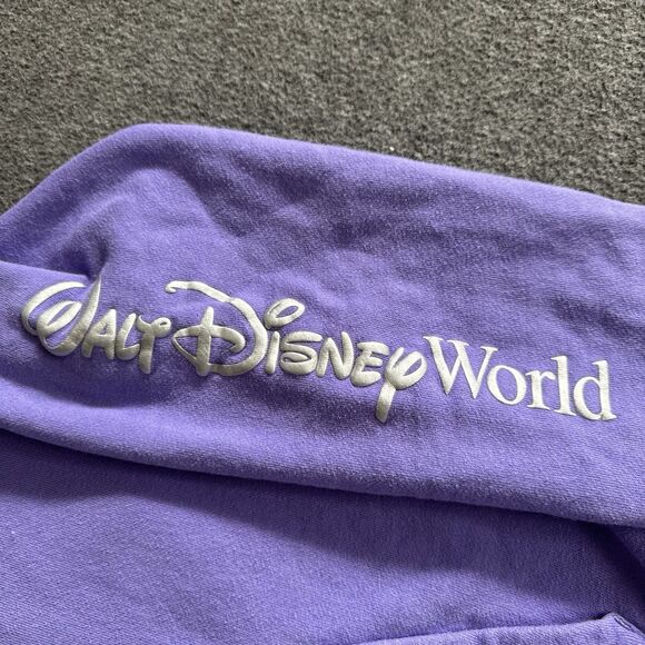 Disney 100 Years Of Wonder Hoodie Youth Kids 11/12 Purple Embroidered Sweatshirt - Picture 9 of 11